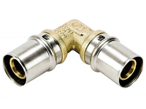 VMGO KOPPELING BOCHT 90° 2X PERS-ALU Ø20/2 X 20/2MM