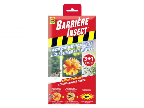 COMPO BARRIERE INSECT STICKERS FENETRE ANTI-MOUCHES 4 PCS