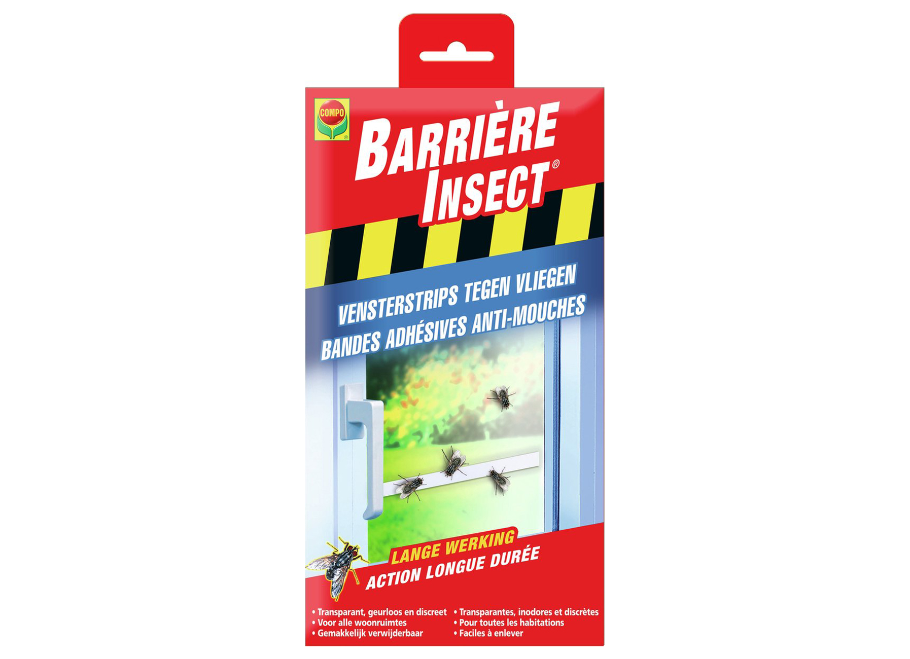 COMPO BARRIERE INSECT BANDES ADHESIVES ANTI-MOUCHES (2 x 6 PCS)