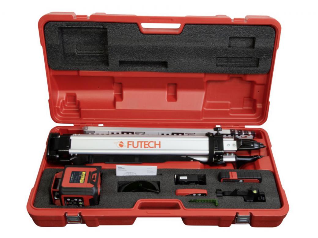 FUTECH SPINNER GROEN ROTATIELASER CASE SET