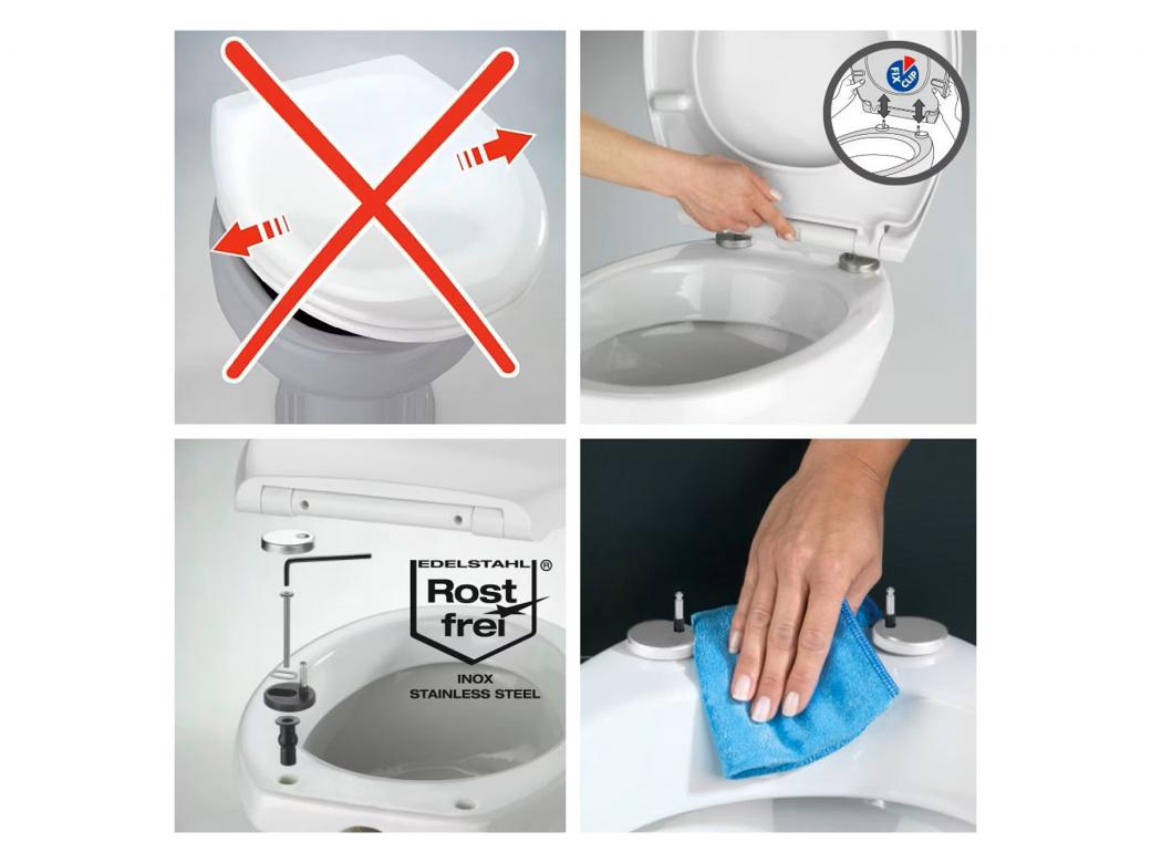 WENKO TOILETZITTING GUBBIO EASY-CLOSE DUROPLAST WIT