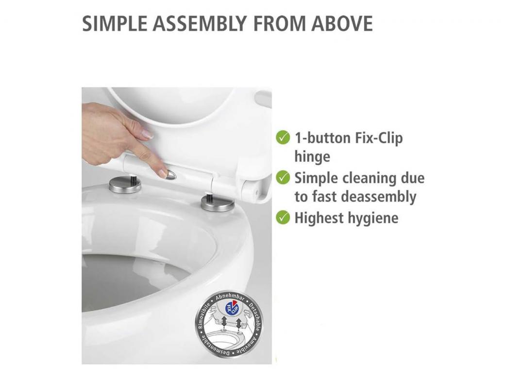 WENKO TOILETZITTING SERENO THERMOPLAST EMBOSSED