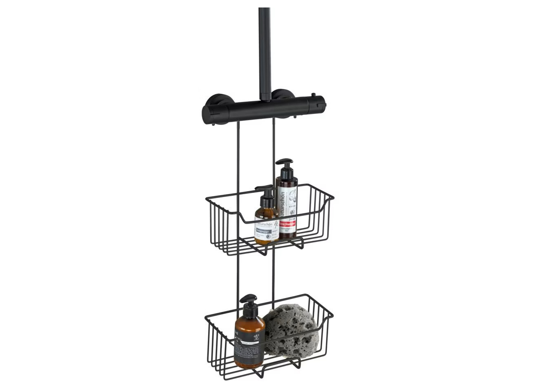 WENKO DOUCHECADDY MILO 2-LAAGS RVS MAT ZWART