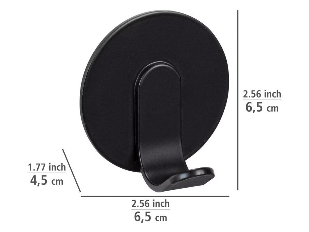 WENKO TURBO-LOC WANDHAAK BIVIO BLACK