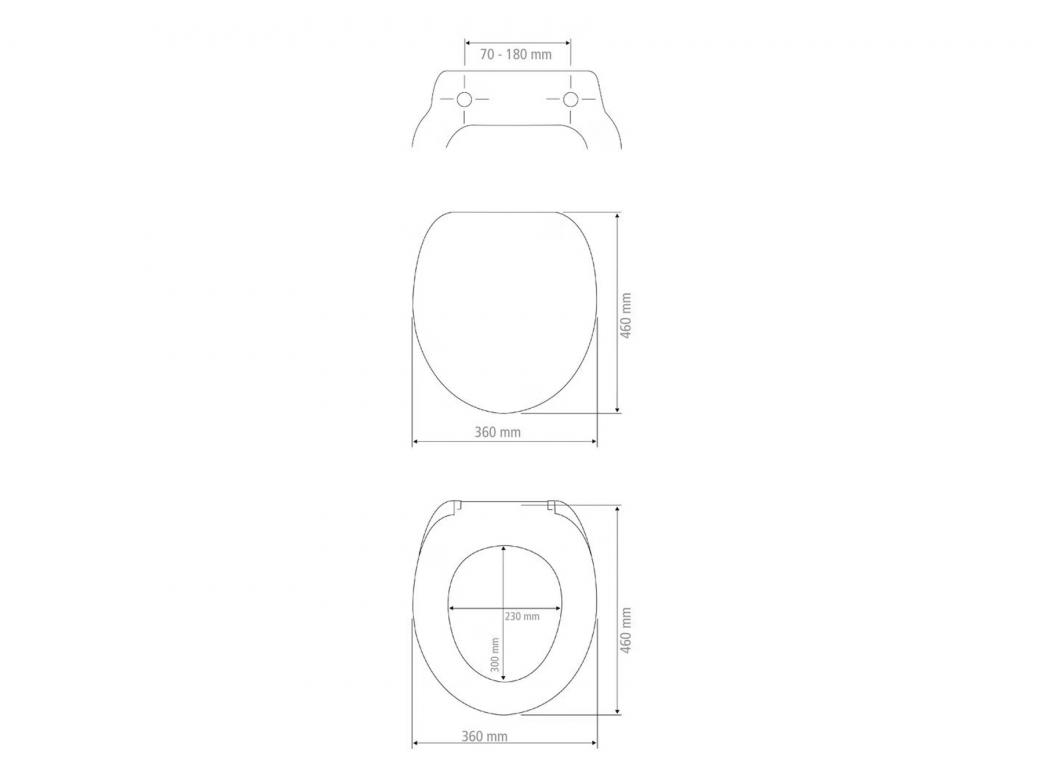 WENKO TOILETZITTING GALATI SLIM LINE DUROPLAST MAT ZWART