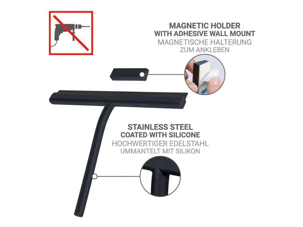 WENKO DOUCHEWISSER SILICONE AGANA ZWART