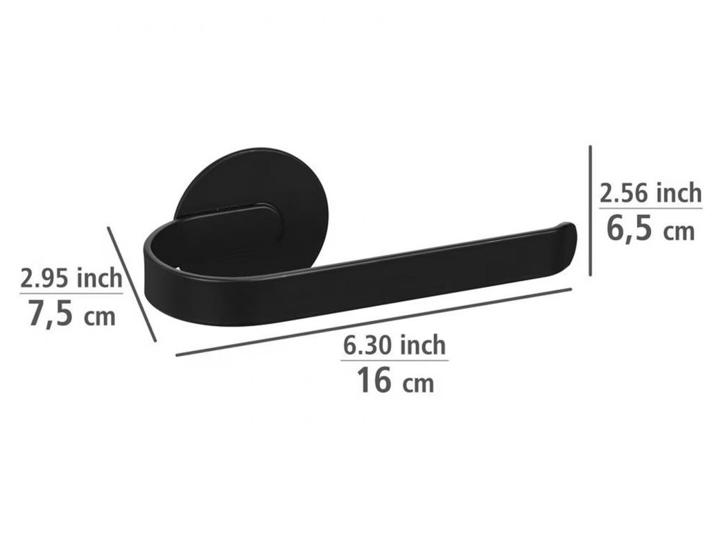WENKO TURBO-LOC TOILETROLHOUDER BIVIO BLACK