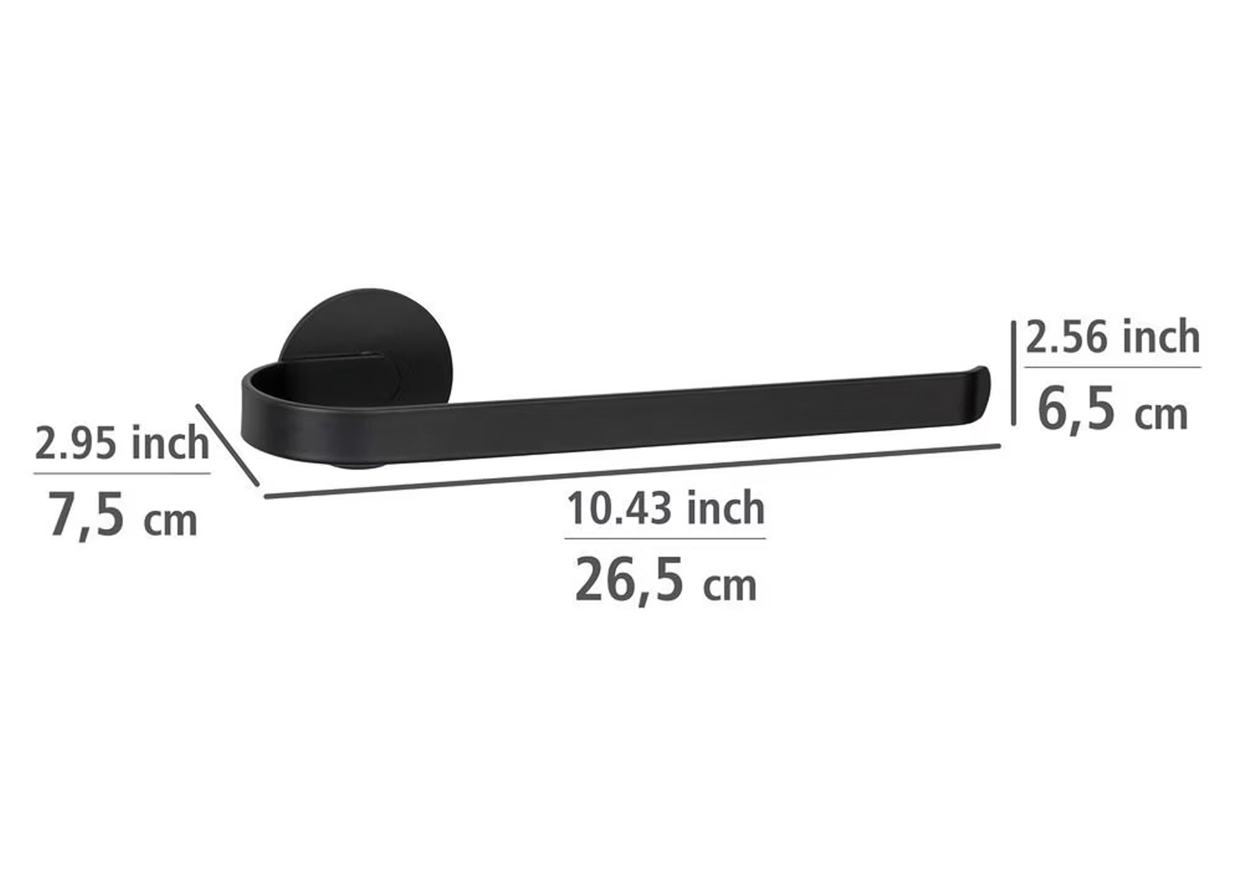 WENKO TURBO-LOC HANDDOEKHOUDER BIVIO BLACK