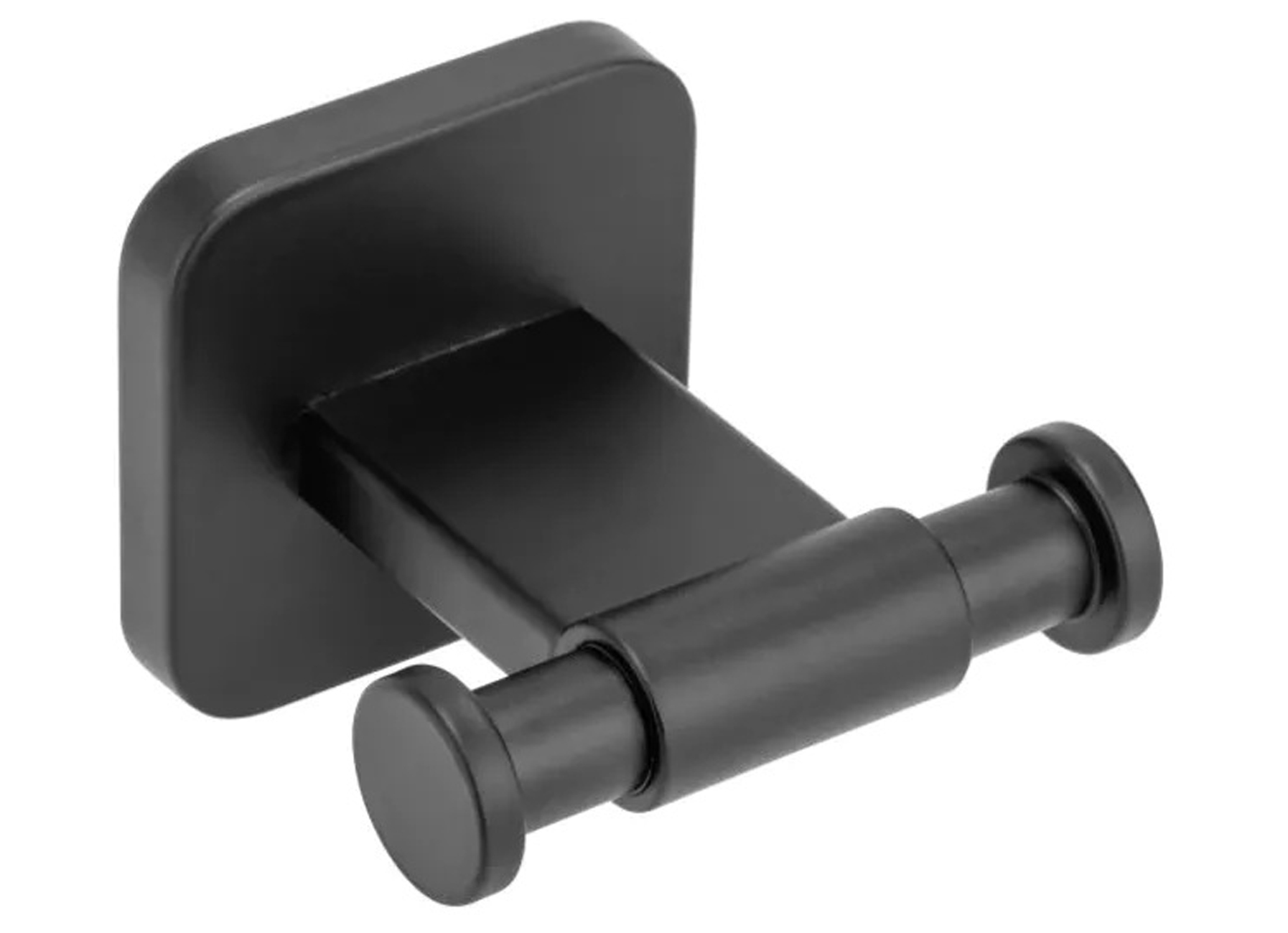 WENKO TURBO-LOC PORTO BLACK CROCHET MURAL DUO INOX NOIR