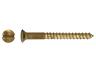 Vis à bois tête fraisée bombée DIN 95 laiton Ø3,5 x 16 mm, blister 19 pièces