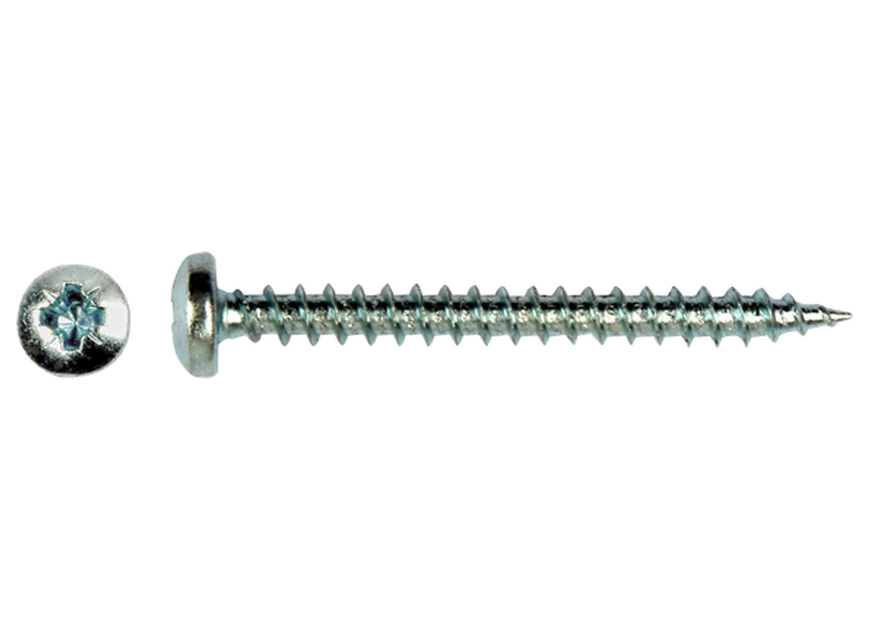 PGB-FASTENERS Vis à aggloméré filetage total tête cruciforme Phillips Ø4,5x50 mm galvanisée - blister 9 pièces
