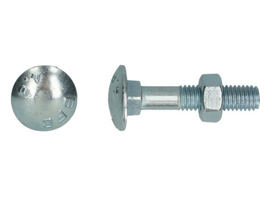 BOULON A BOIS 4.8 DIN 603/555 BLACKTOP - BOITE EN PLASTIQUE