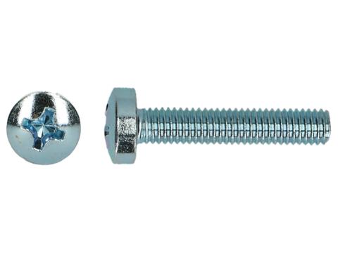 Metaalschroef cilinderkop DIN 7985 met moer DIN 934 M6 x 40 mm, verzinkt, 7 stuks