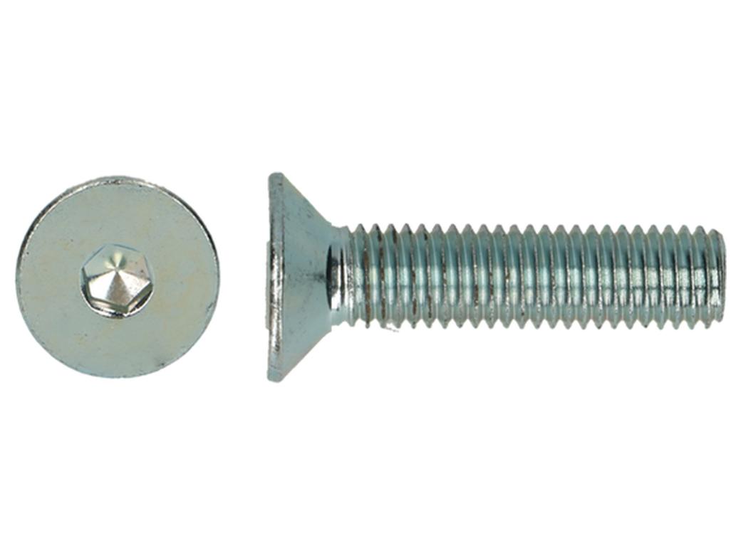 Vis six pans creux tête fraisée DIN 7991 zinguée