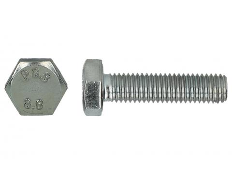 Tapbout met moer DIN 933/934 8.8 verzinkt M6 x 25 mm, 13 stuks