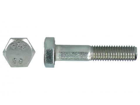 Mechanische bout (zeskantbout met moer) DIN 931/934 M6 x 60 mm, verzinkt, 7 stuks