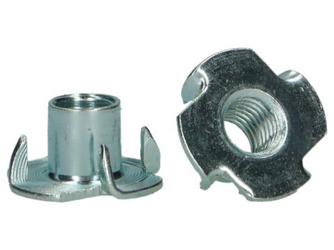 Écrou à griffes pour bois M5, longueur 8 mm, zingué, 4 pièces