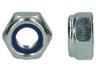 Écrou autofreiné avec bague nylon DIN 985 M4, zingué, 12 pièces