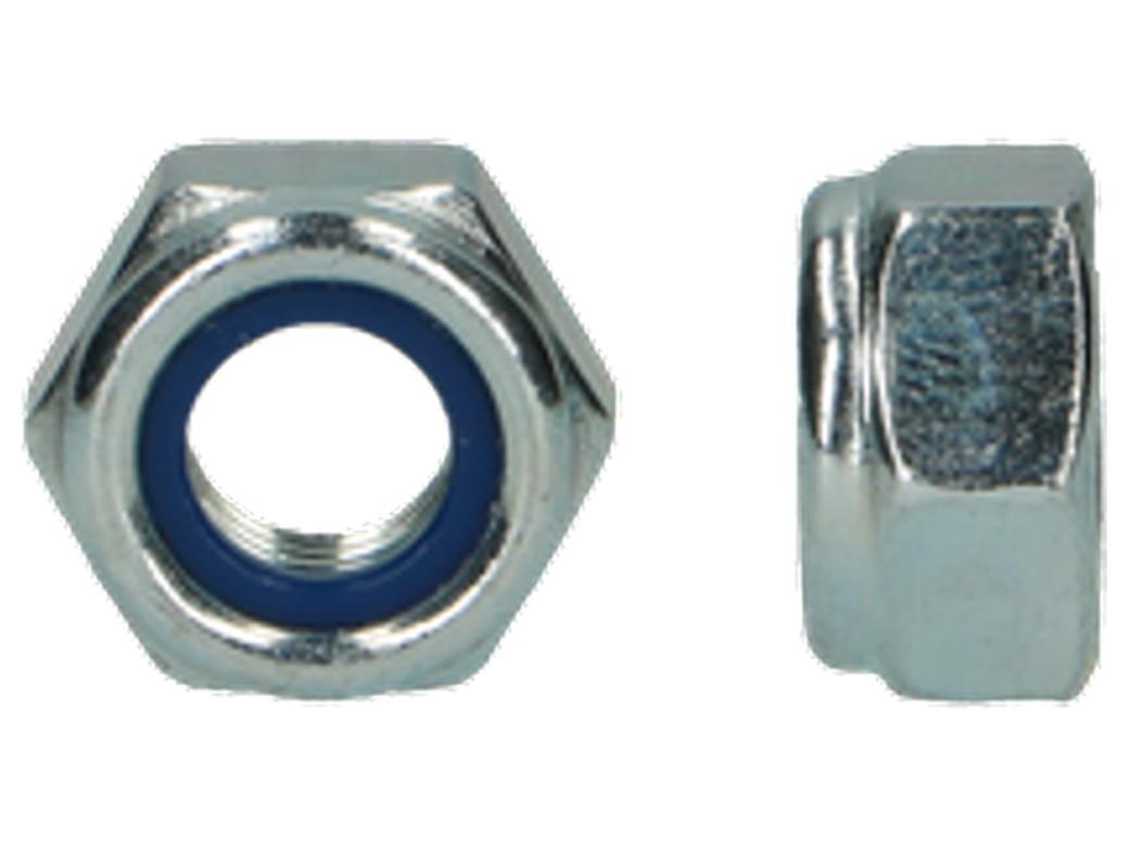 Écrou frein DIN 985 à bague nylon, zingué
