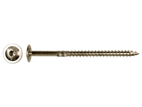 Flenskop houtschroef Torx T40 Ø8 x 40 mm, roestvast staal A2, 4 stuks