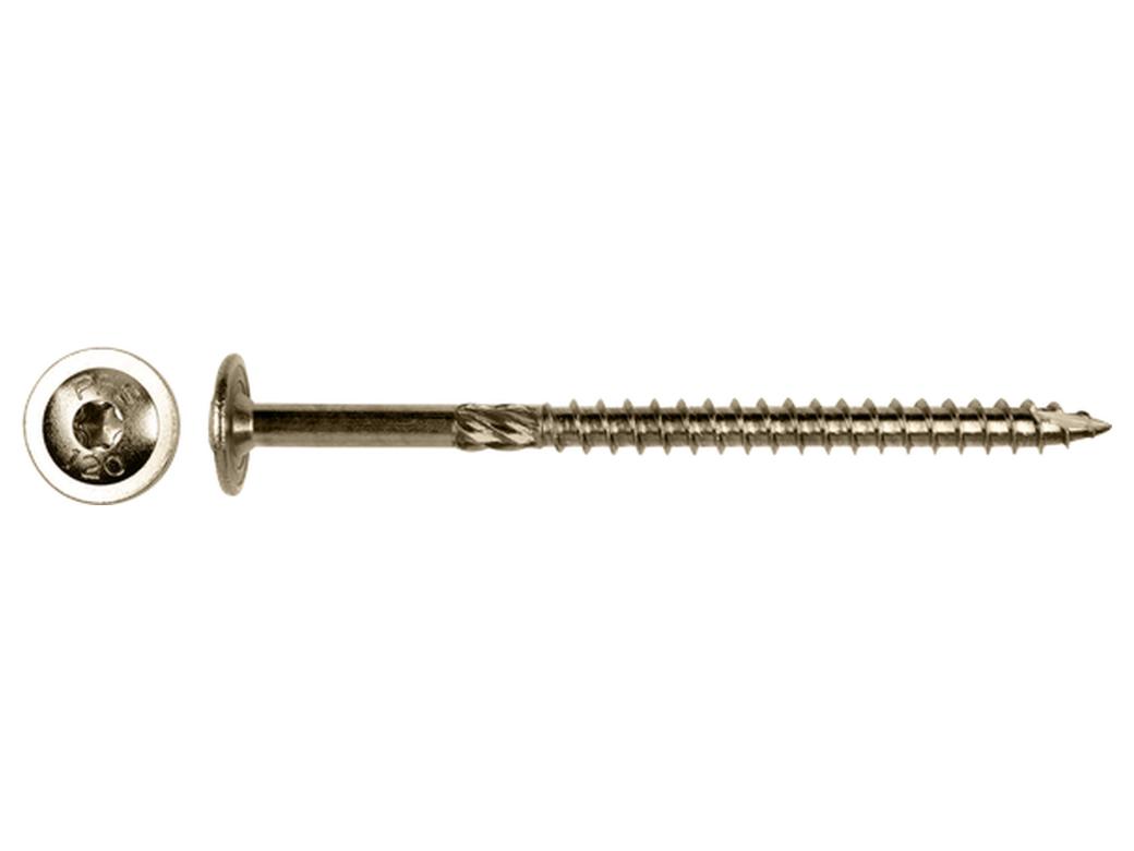Vis bois PFS tête disque Torx, inox A2