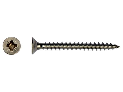 Vis à aggloméré tête fraisée 4,0 x 16 mm, acier inoxydable A2, 28 pièces