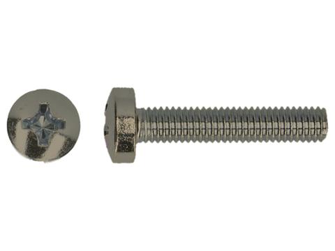 Vis à métaux tête cylindrique cruciforme DIN 7985 avec écrou DIN 934 M5 x 16 mm, inox A2, 10 pièces