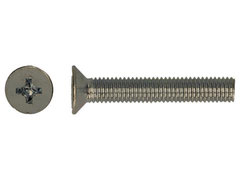 Vis à métaux tête fraisée DIN 965 avec écrou DIN 934 M5 x 12 mm, acier inoxydable A2, 10 pièces