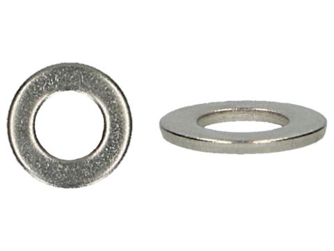Sluitring DIN 125A M8, RVS A4, binnendiameter 8,4 mm, buitendiameter 16 mm, dikte 1,6 mm, 12 stuks