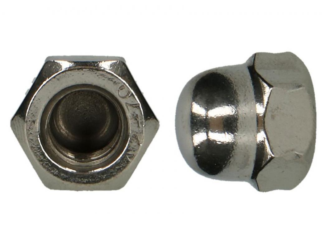 ECROU BORGNE HEXAGONAL DIN 1587 INOX A4 BLISER