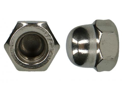 ECROU BORGNE HEXAGONAL DIN 1587 M10 INOX A4 (2 PC)