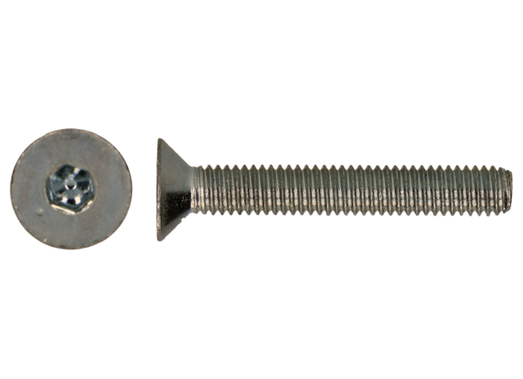 Inbusbout met verzonken kop DIN 7991, volledige draad, M6 x 30 mm, RVS A4, 8 stuks