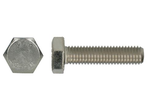 Boulon à tête hexagonale inox A4 DIN 933/934 M6 x 30 mm, 4 pièces