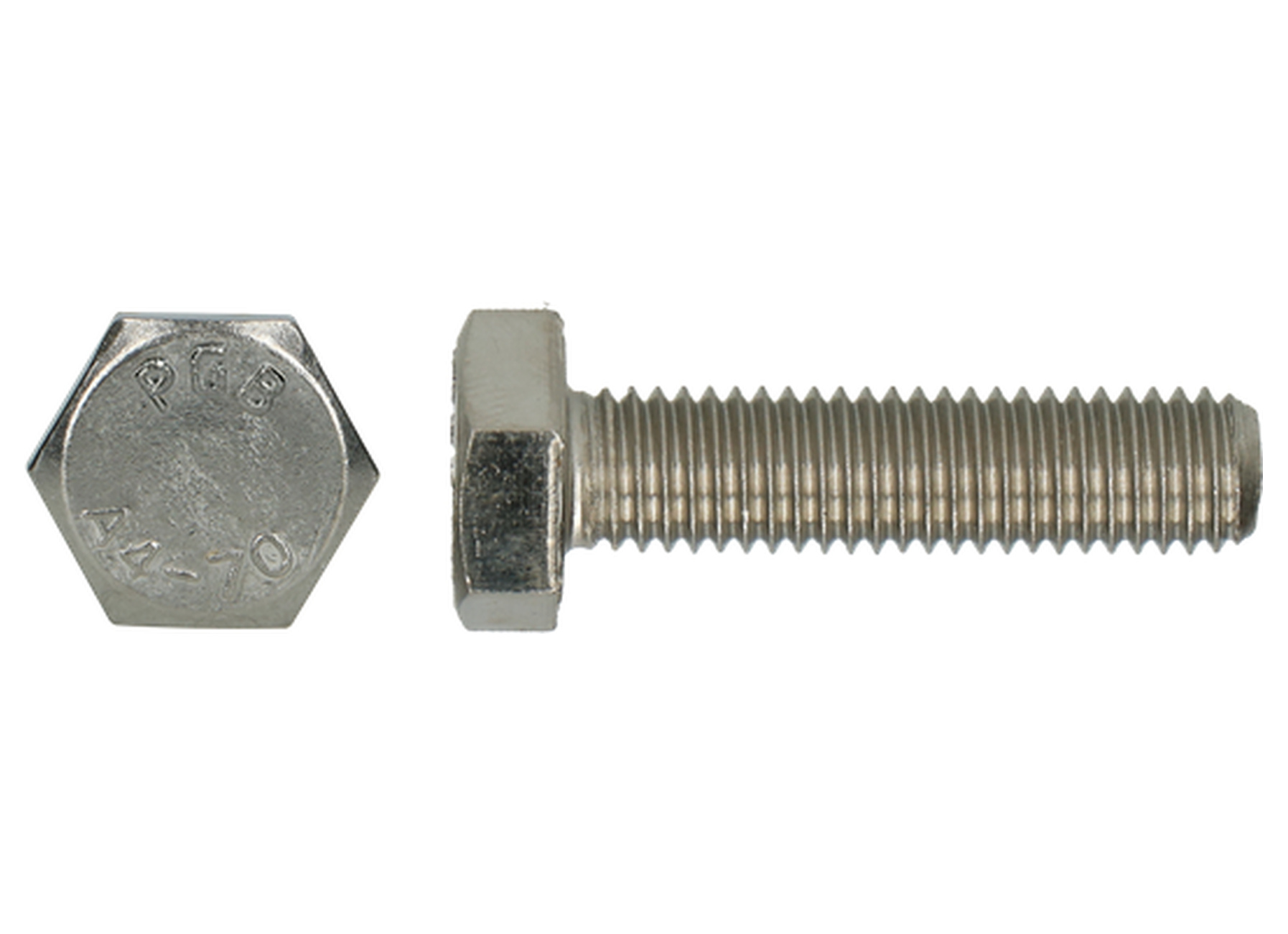 Zeskanttapbout roestvrij staal A4 DIN 933/934 M10 x 40 mm, 4 stuks