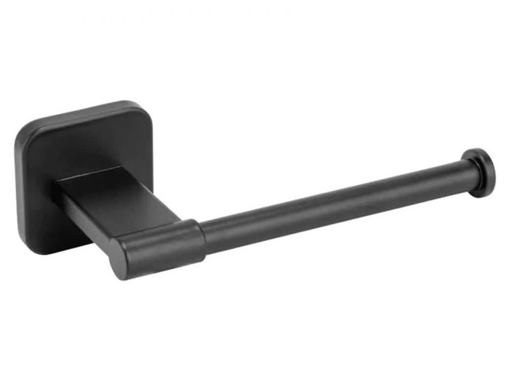 WENKO TURBO-LOC PORTO BLACK TOILETROLHOUDER RVS ZWART