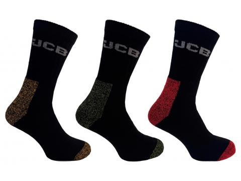 JCB WERKSOKKEN 3-PACK MAAT 39-43