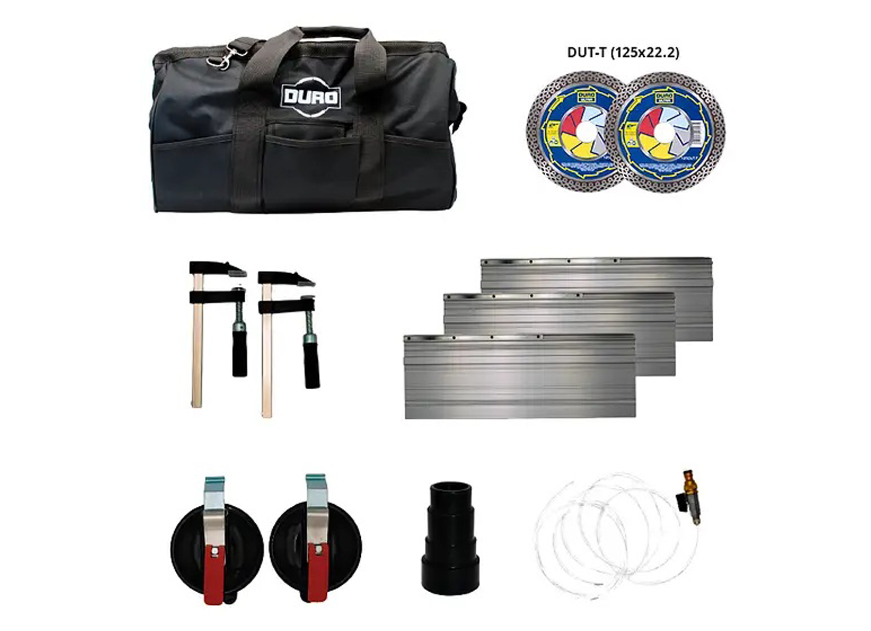 DURO SCIE A CARRELAGE SUR RAIL TC TRACK PRO 125 SET - INCL 2X 125DUT-T