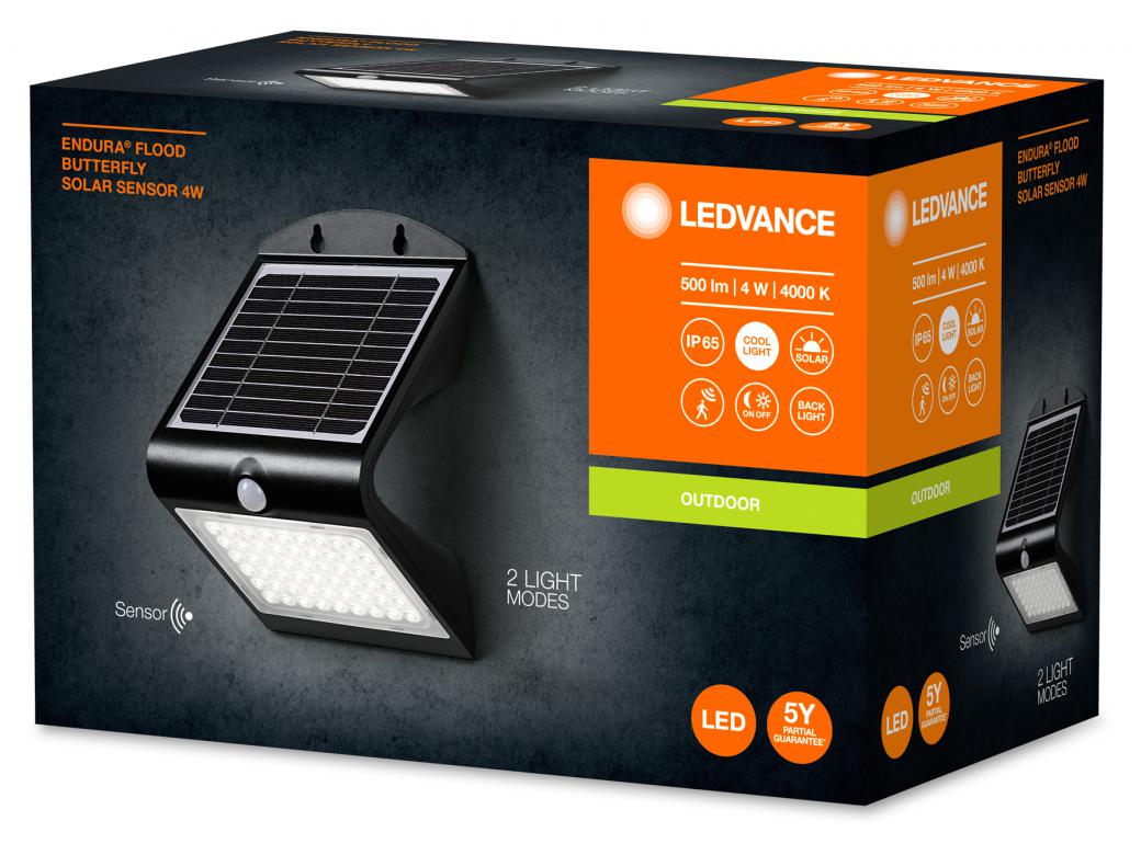 PROJECTEUR SOLAR ENDURA BUTTERFLY PIR 1,5W