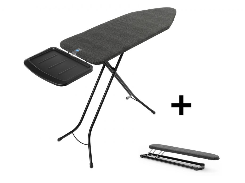 BRABANTIA TABLE A REPASSER C 124X45 DENIM BLACK CENTRALE A VAPEUR + JEANNETTE