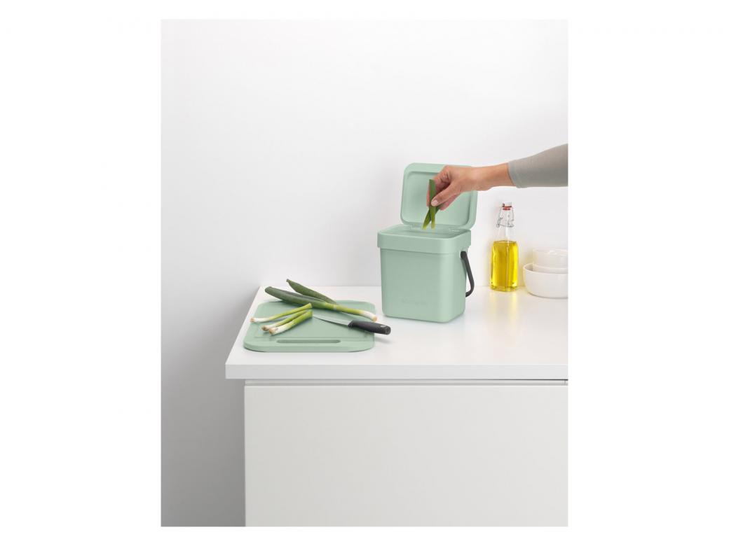BRABANTIA POUBELLE SORT & GO 3L JADE GREEN