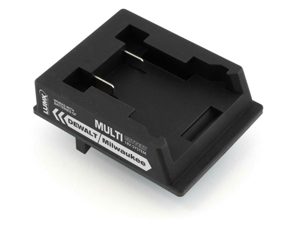 LUMX ADAPTATEUR POUR BATTERIE DEWALT/MILWAUKEE
