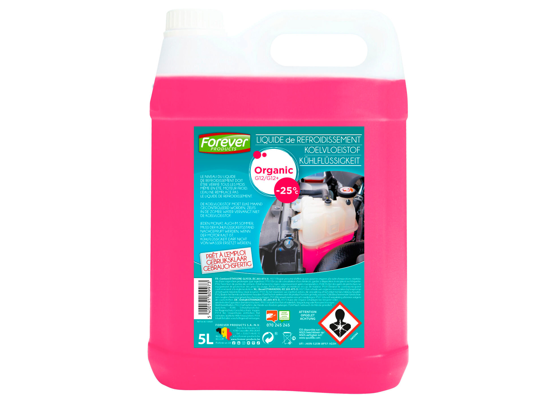 FOREVER ORGANIC KOELVLOEISTOF G12/G12+ -25C° 5L