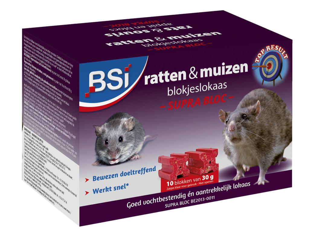 BSI SUPRA BLOC APPATS EN BLOC RATS & SOURIS 10X30G