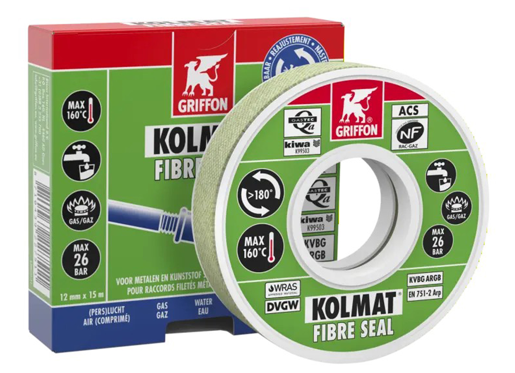 Kolmat Fibre Seal Afdichtingsband 14mm L=15m