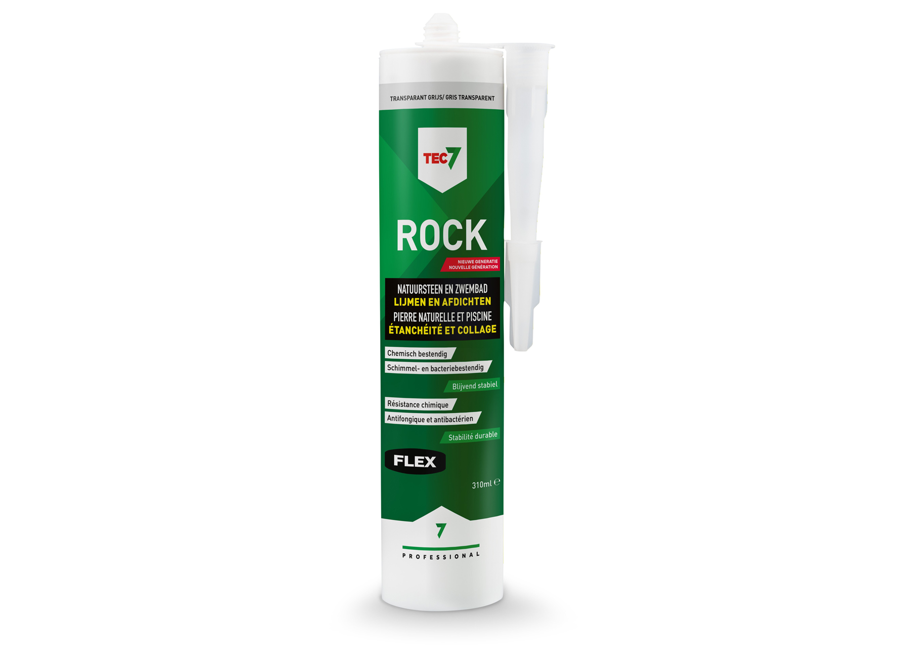 TEC7 ROCK GRIJS TRANSPARANT 310ML