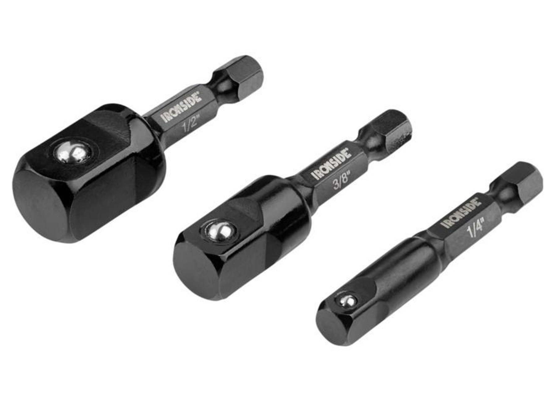 Ironside Dop-Adapter Set 3-Delig 1/4'''' 3/8'''' 1/2''''
