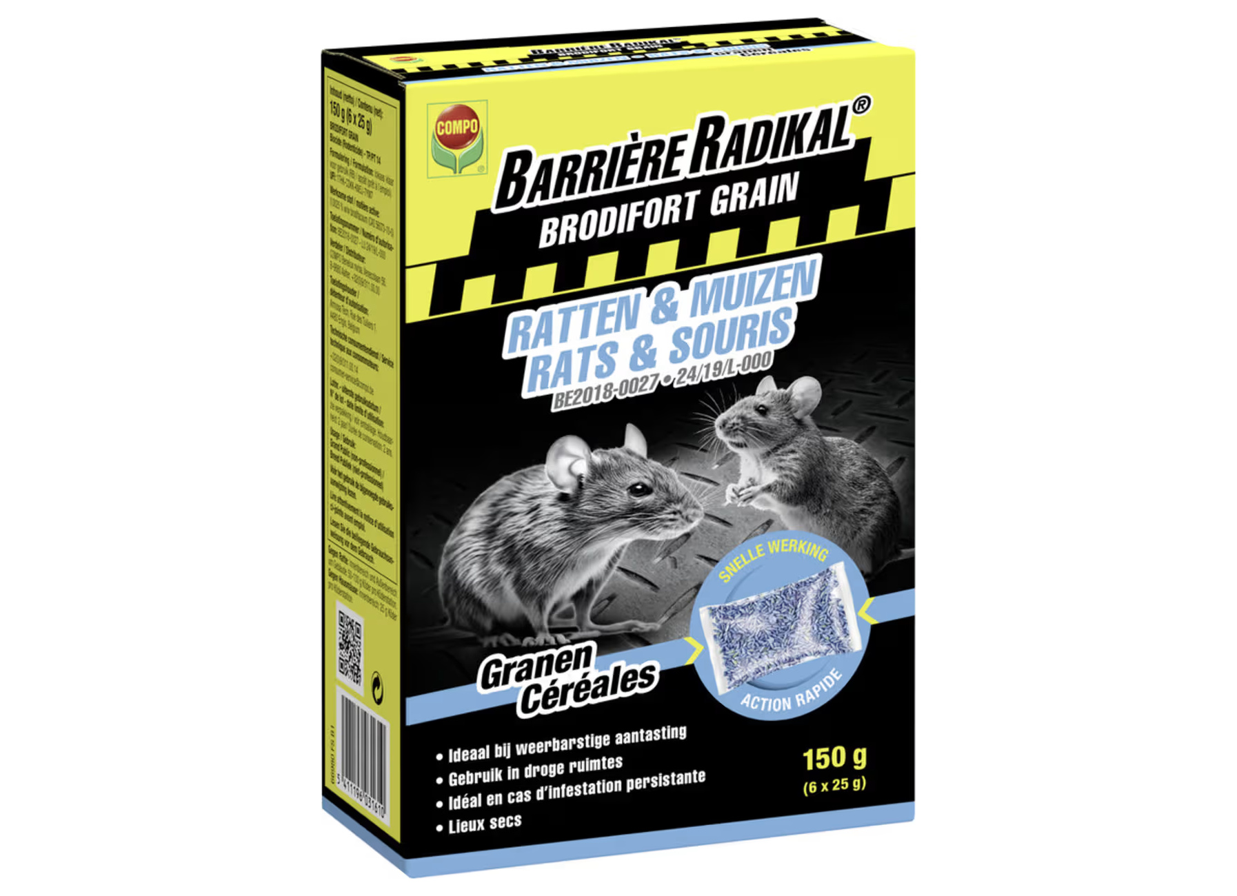 COMPO Barrière Radikal graankorrels 8x6x25 g