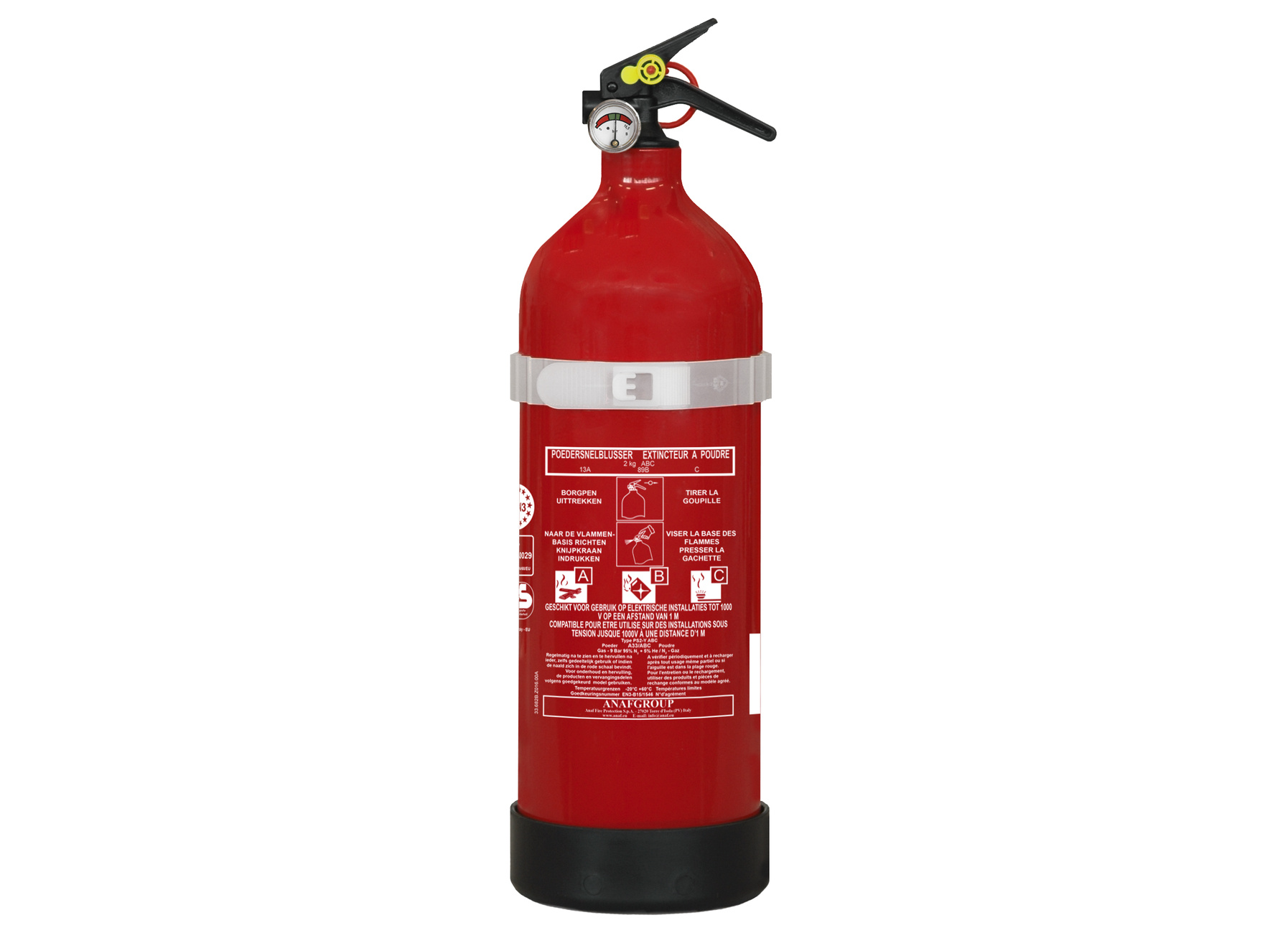 Extincteur poudre 2 kg ABC BENOR-B/EN3