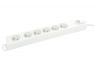 Profile bloc multiprise 6 prises avec interrupteur, câble 3 m, blanc