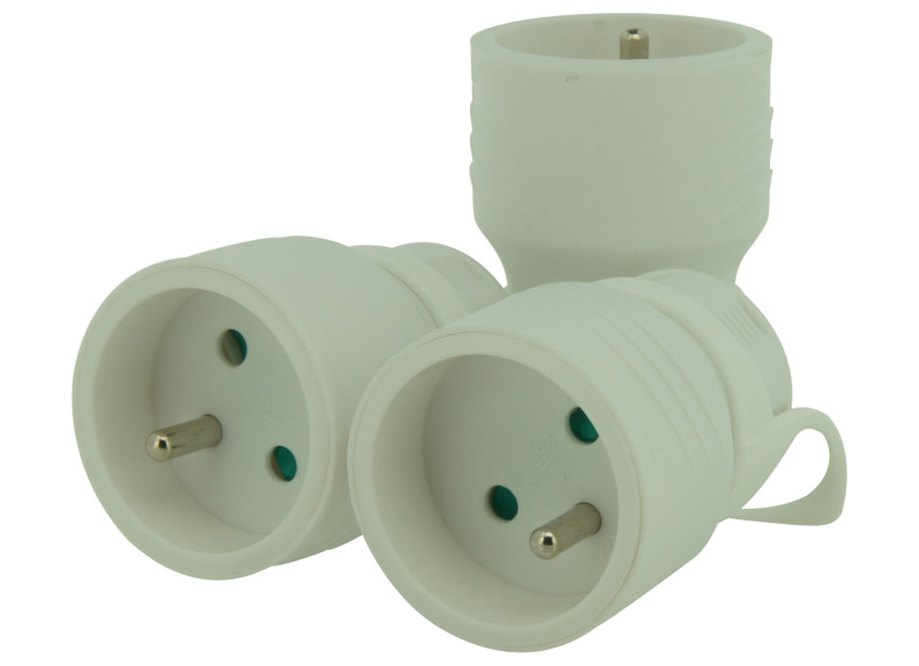 Tegenstekker 16 A 2P+A wit - 3 stuks